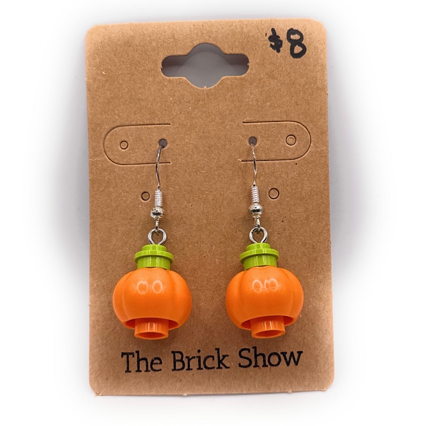 Pumpkin Earrings made from LEGO Parts