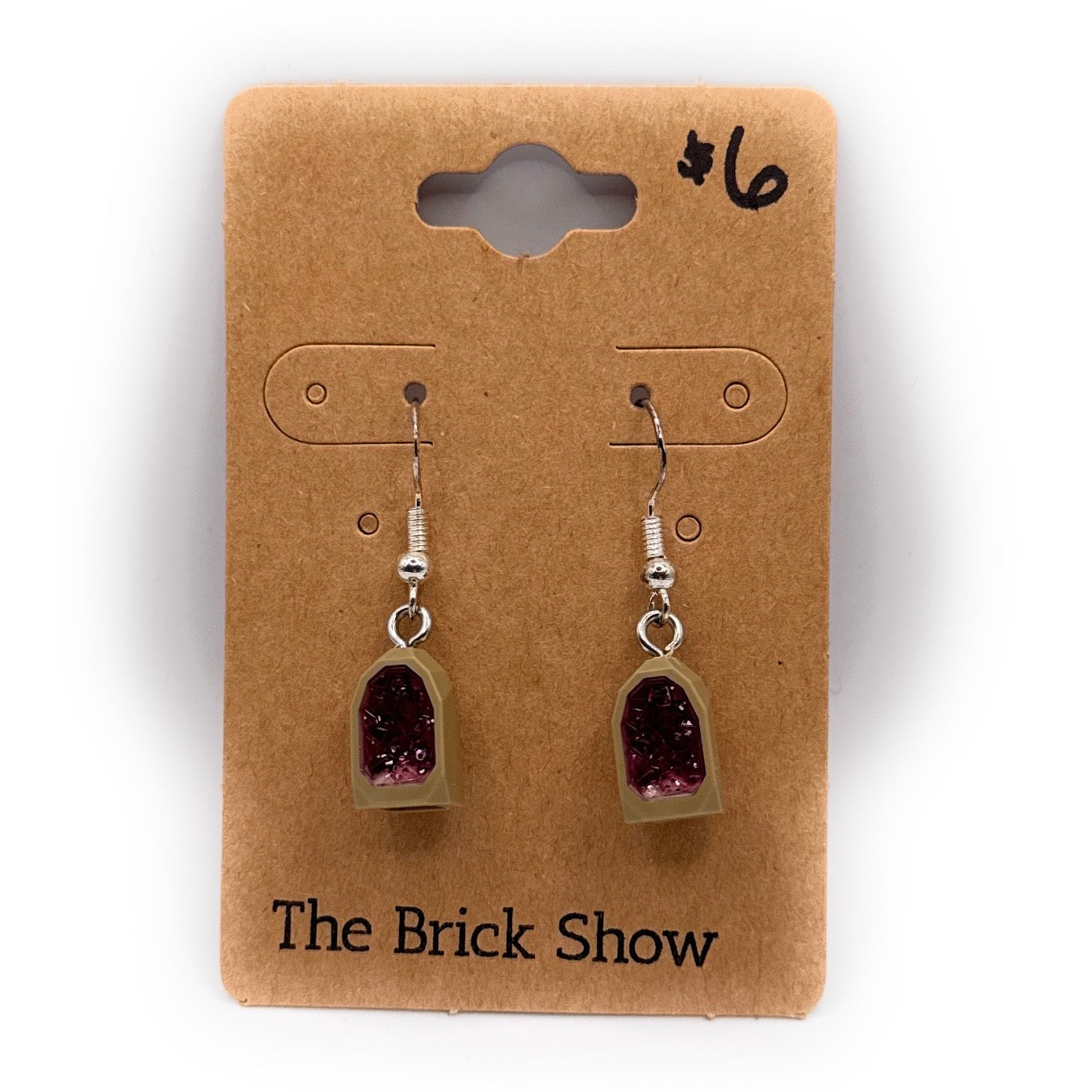 Rock Crystal Earrings made from LEGO Parts
