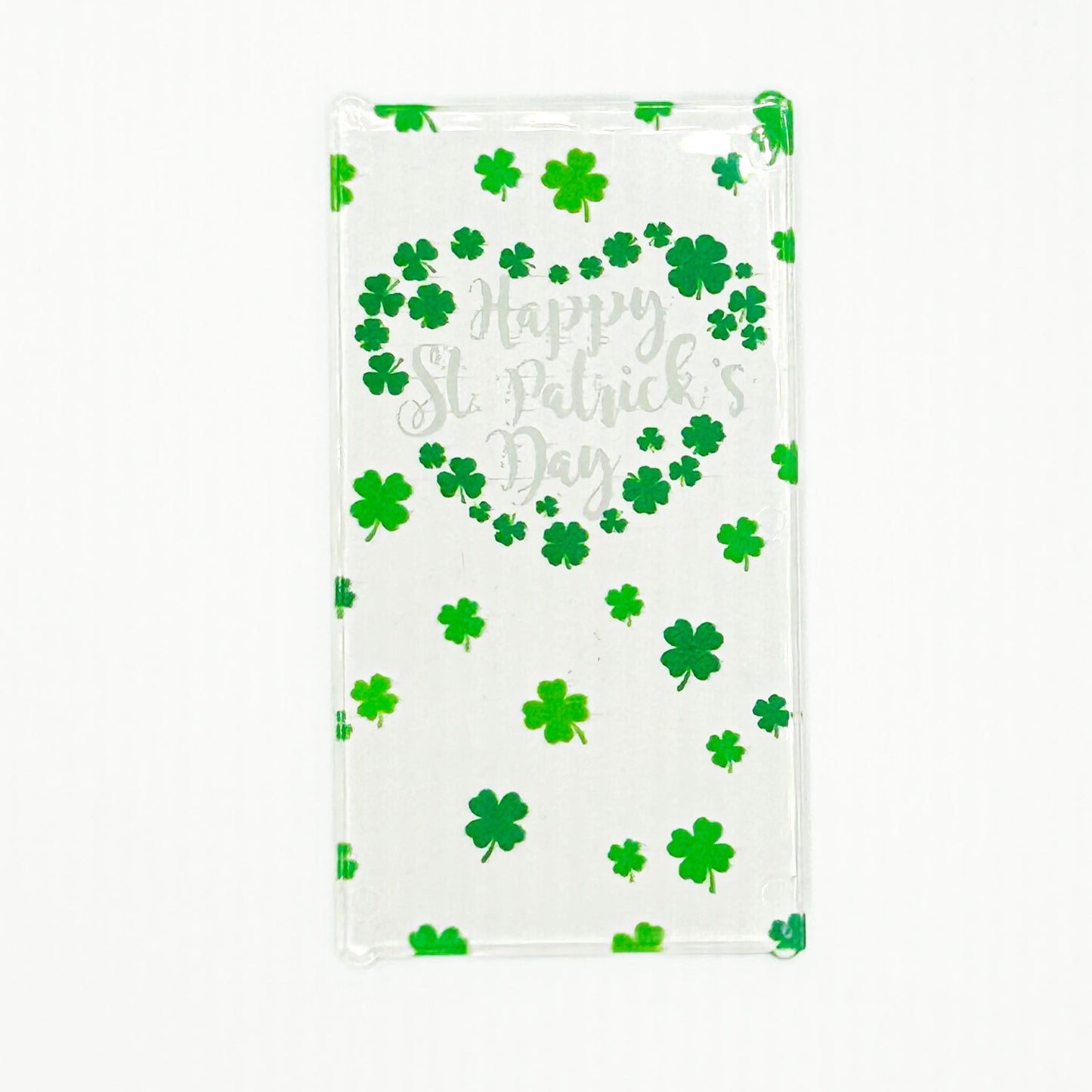 Heart St. Patrick's Day 4x6 Glass Window - B3 Customs
