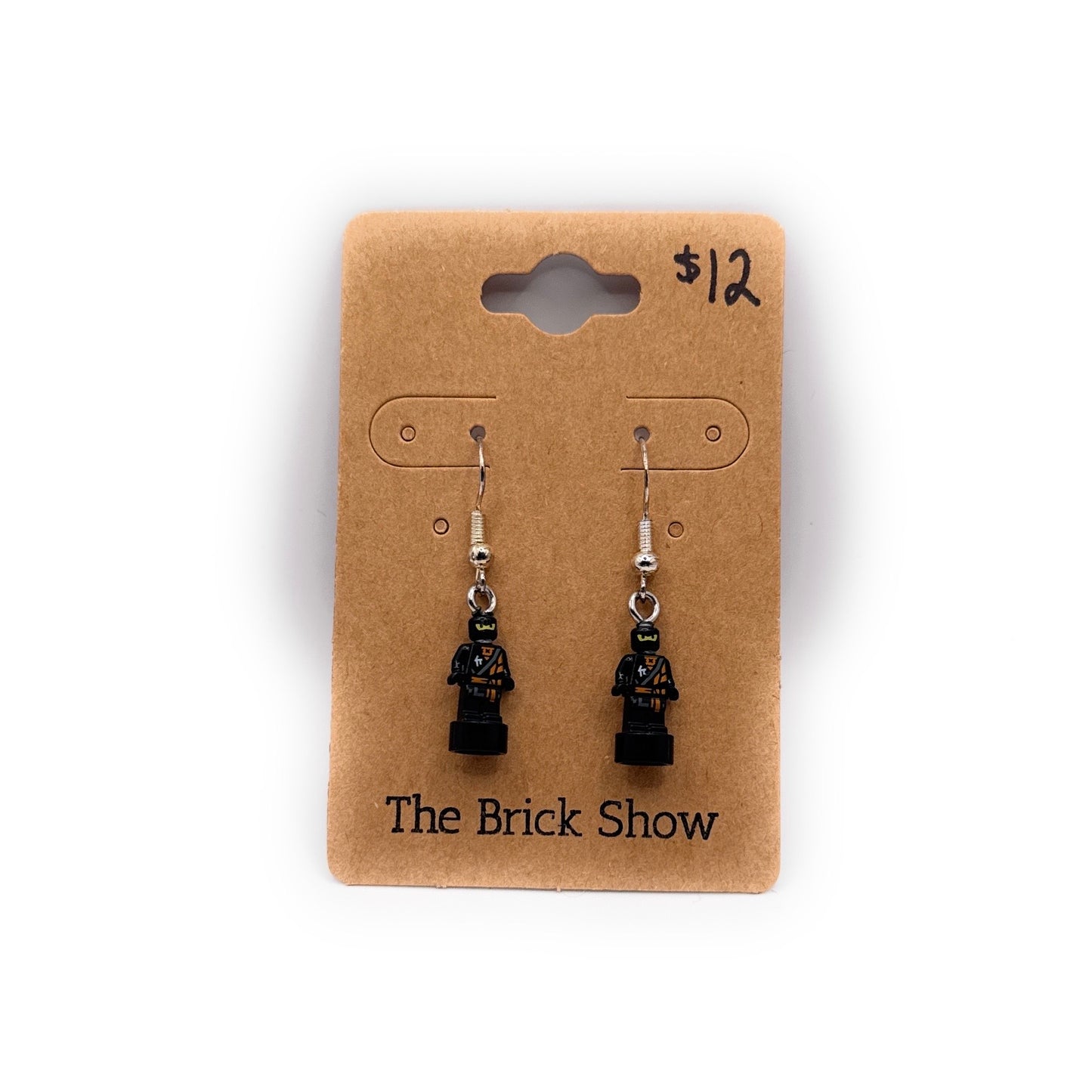 Mini Ninja Cole Earrings made from LEGO Parts