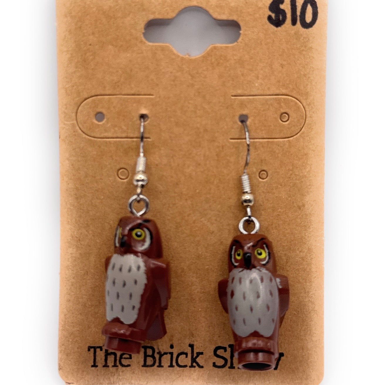 Owl Earrings (HP Pigwidgeon) made from LEGO Parts