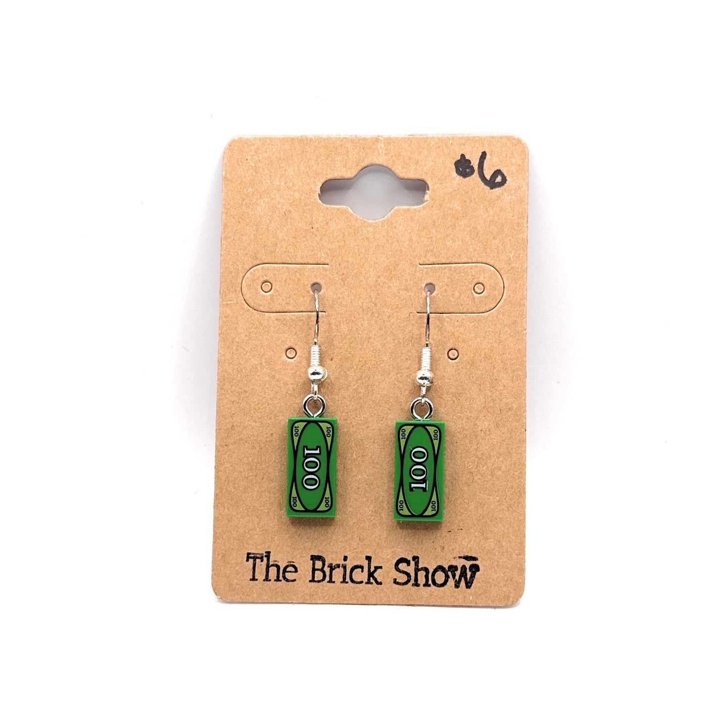 Money Earrings made from LEGO Parts