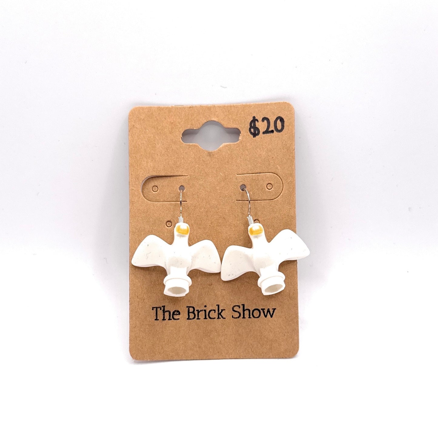 Seagull Earrings made from LEGO Parts