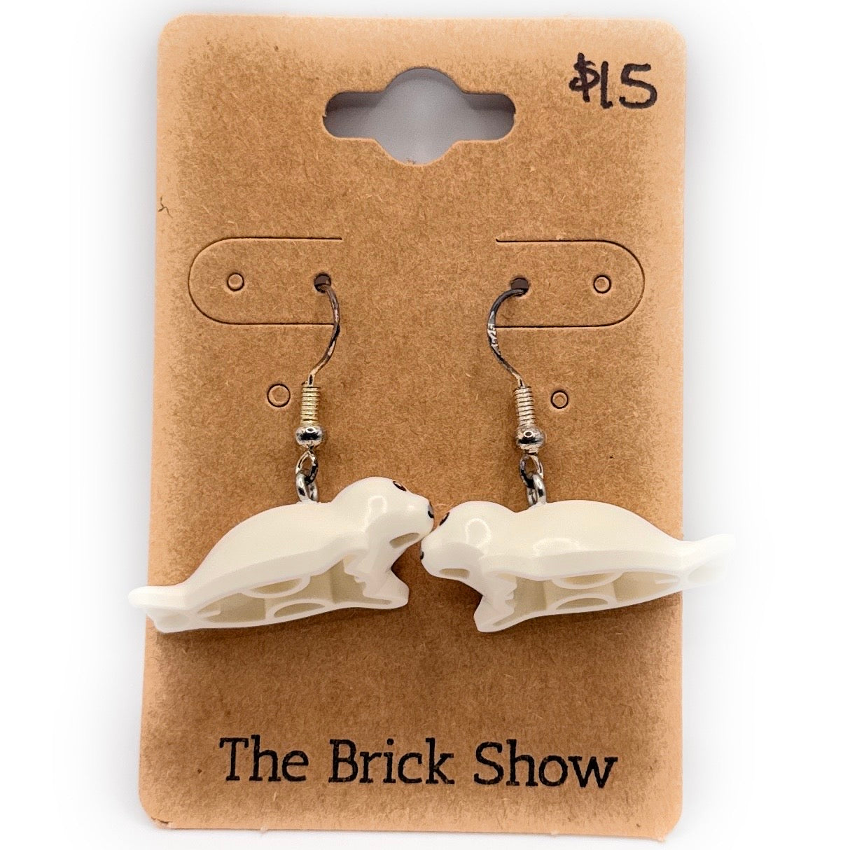Baby Seal Earrings made from LEGO Parts