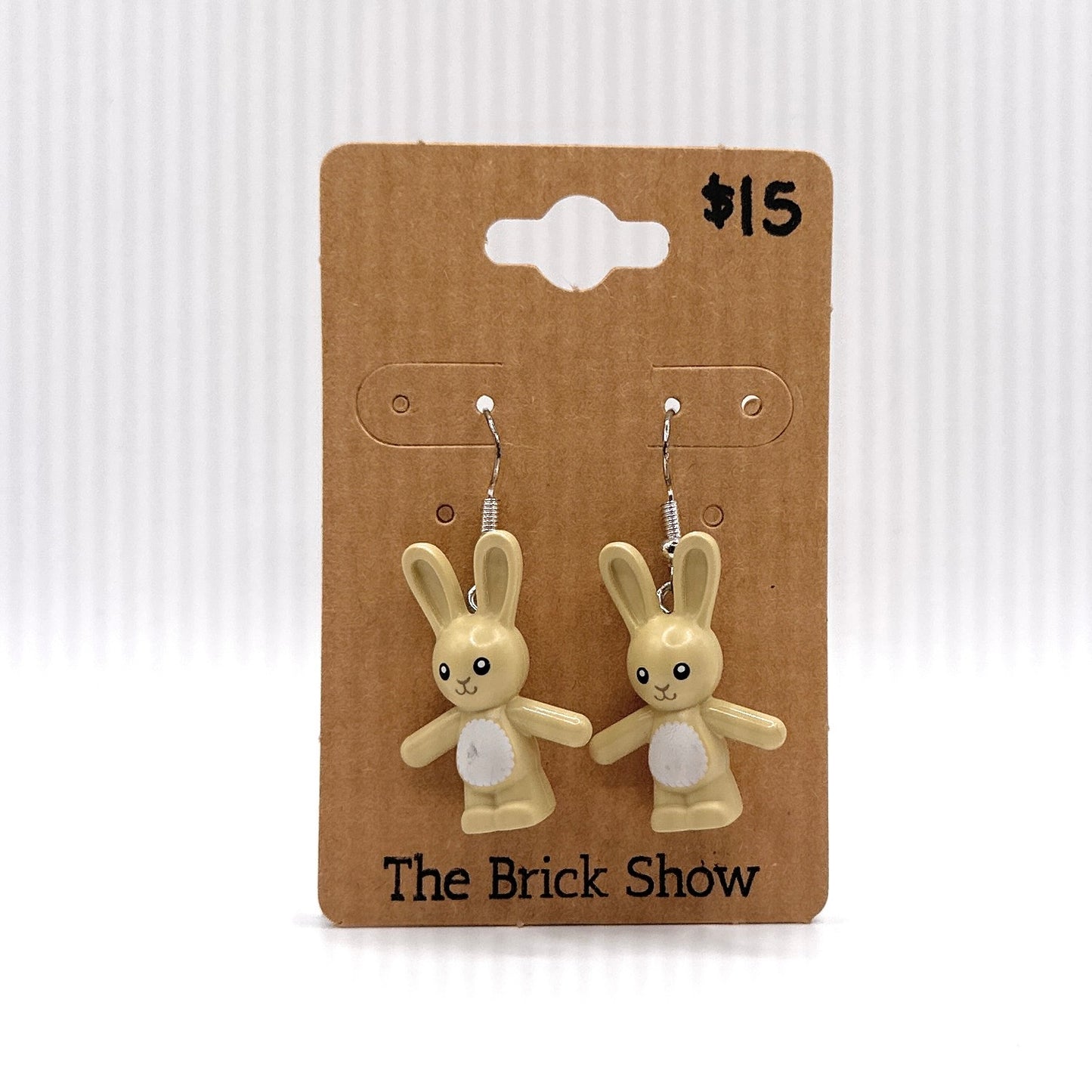 Toy Bunny Earrings made from LEGO Parts