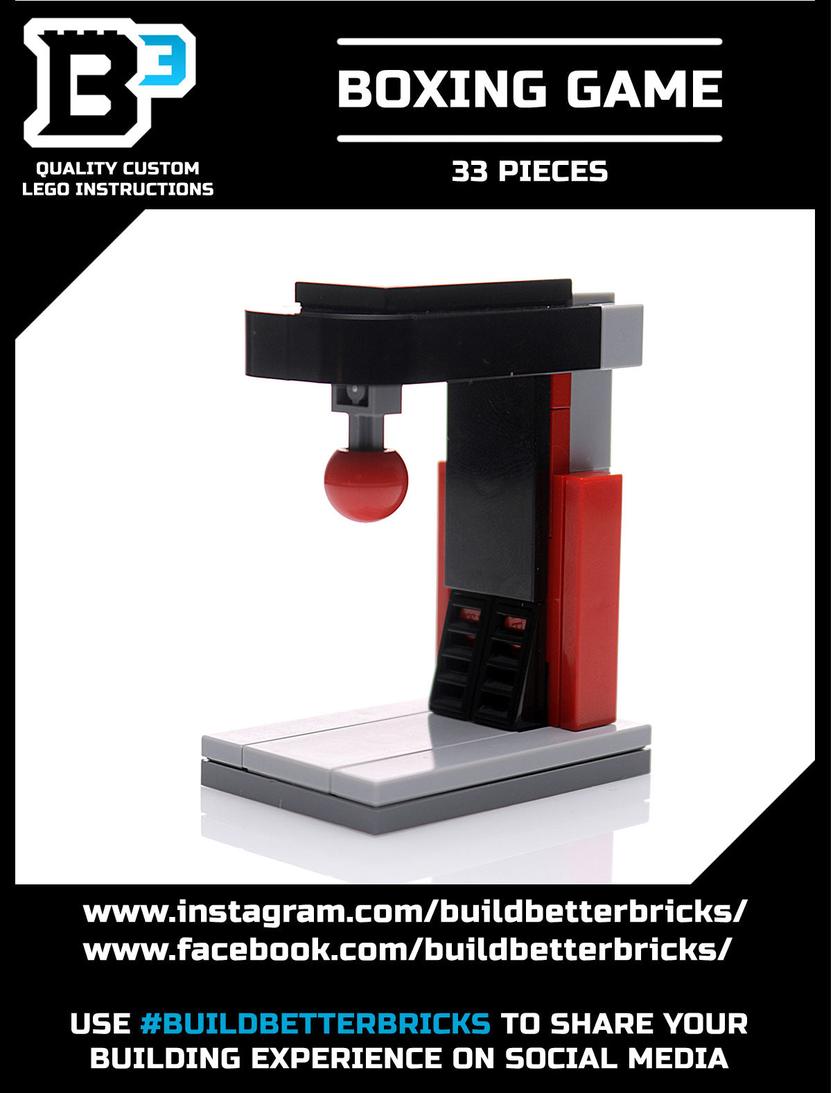 Arcade Boxing Game Machine made using LEGO Parts - B3 Customs