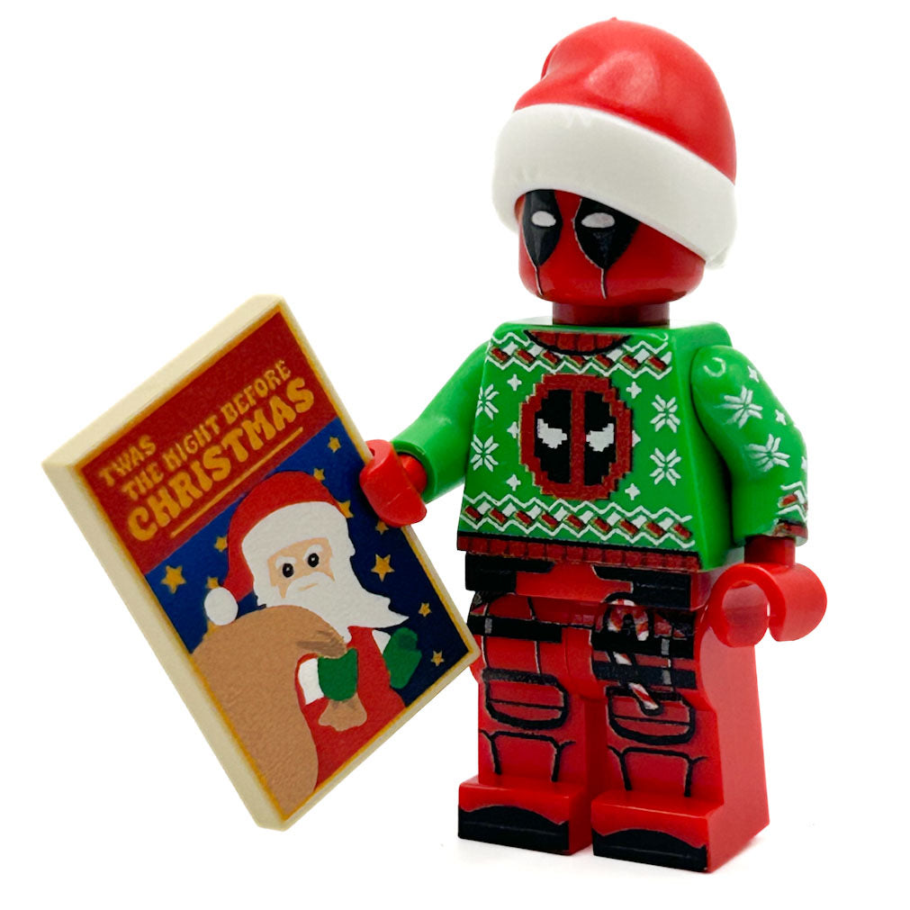 Custom Christmas Cheer Deadpool Minifig