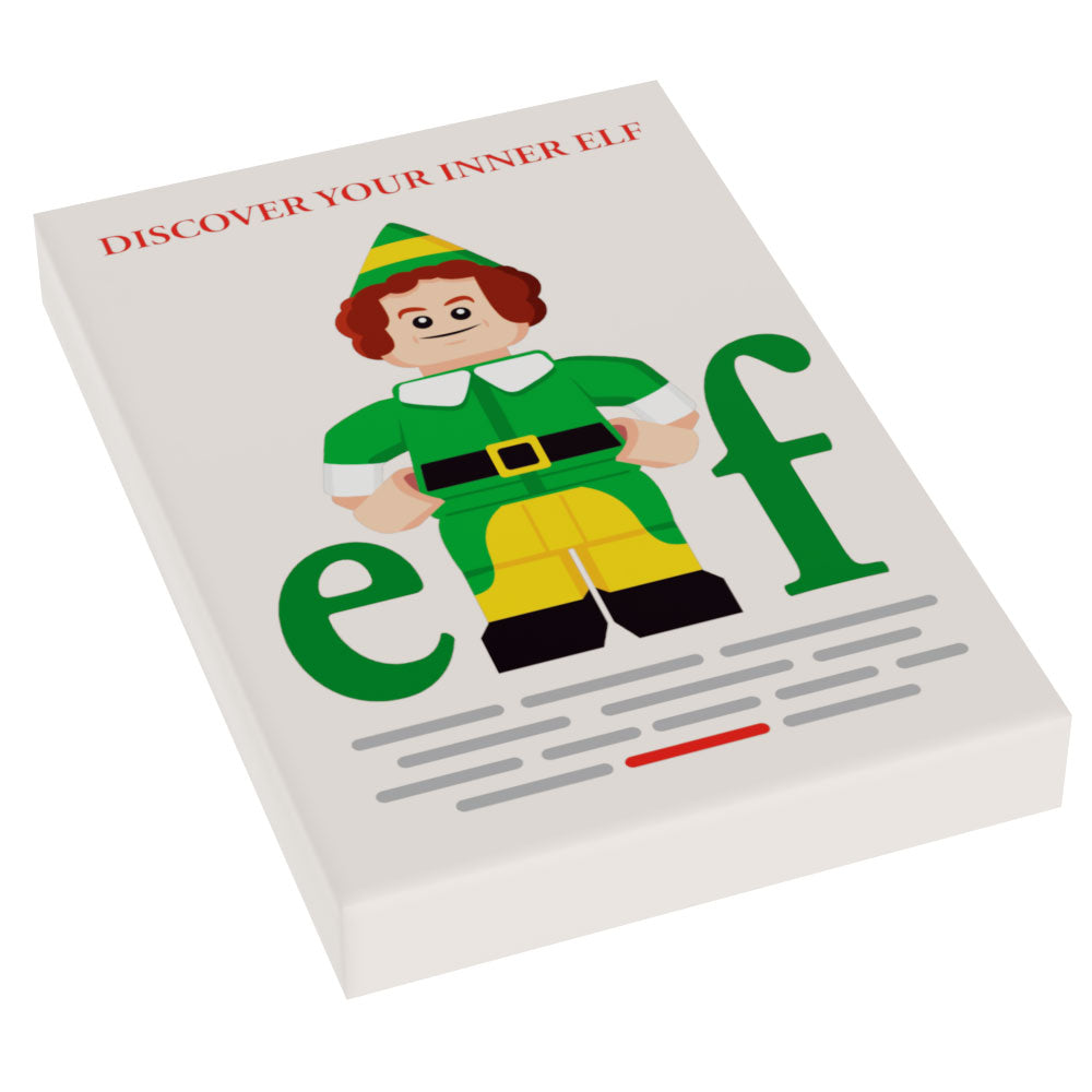 Elf Christmas Movie Cover (2x3 Tile) made using LEGO part
