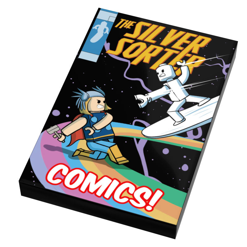 Silver Sorter Comic Book Cover (2x3 Tile) - B3 Customs