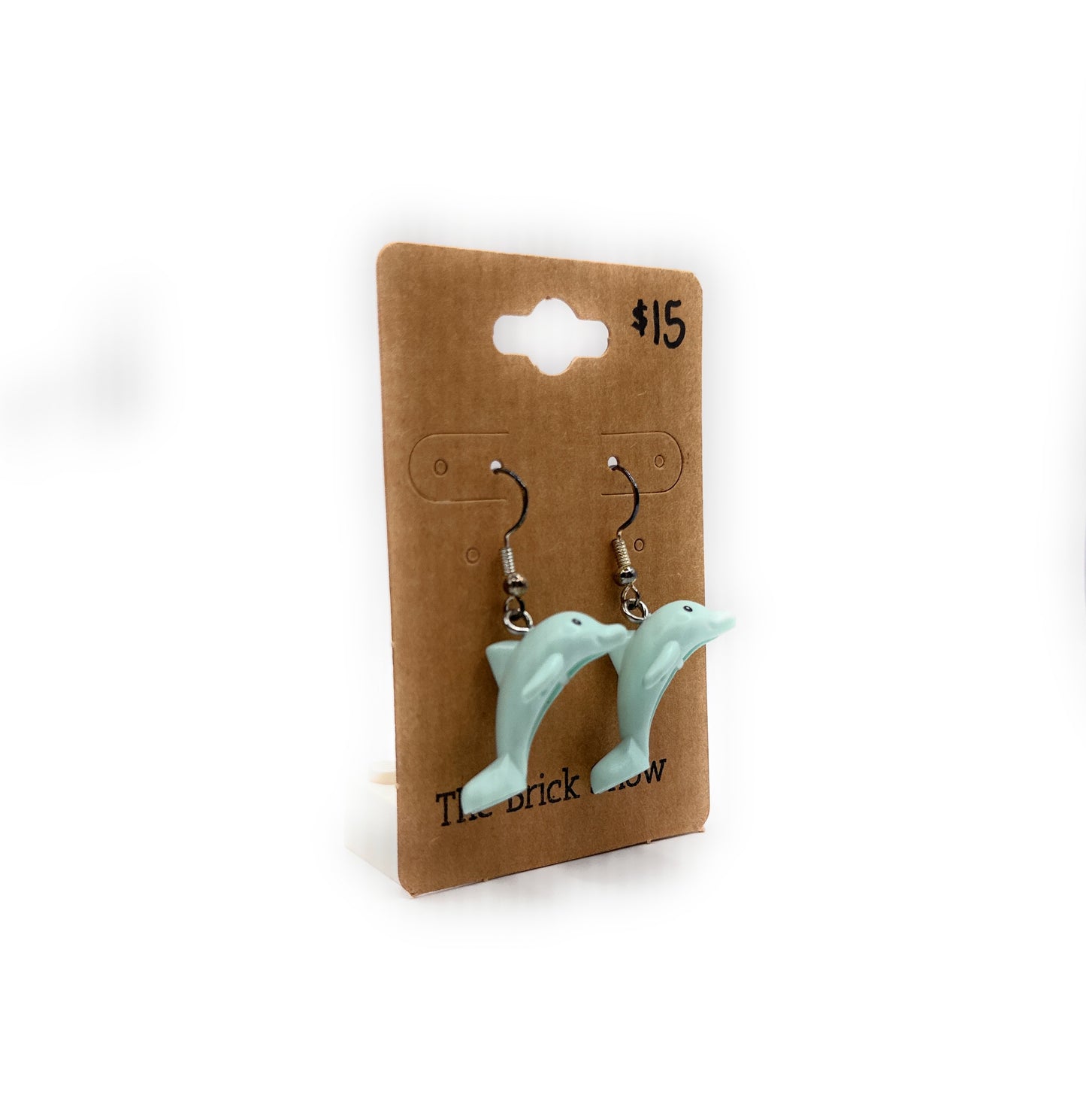 Dolphin Earrings made from LEGO Parts