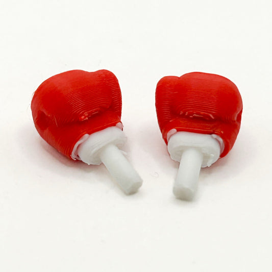 Boxing Gloves (Red/White) for Minifig [3D Printed]