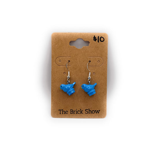 Blue Bird Earrings made from LEGO Parts