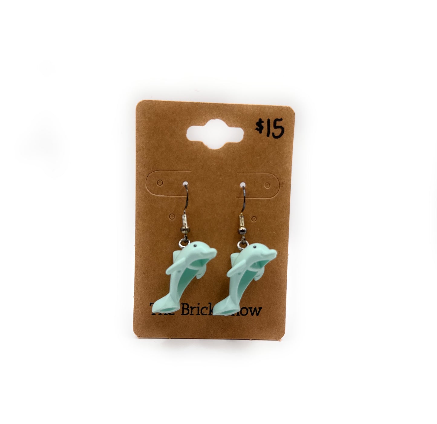 Dolphin Earrings made from LEGO Parts