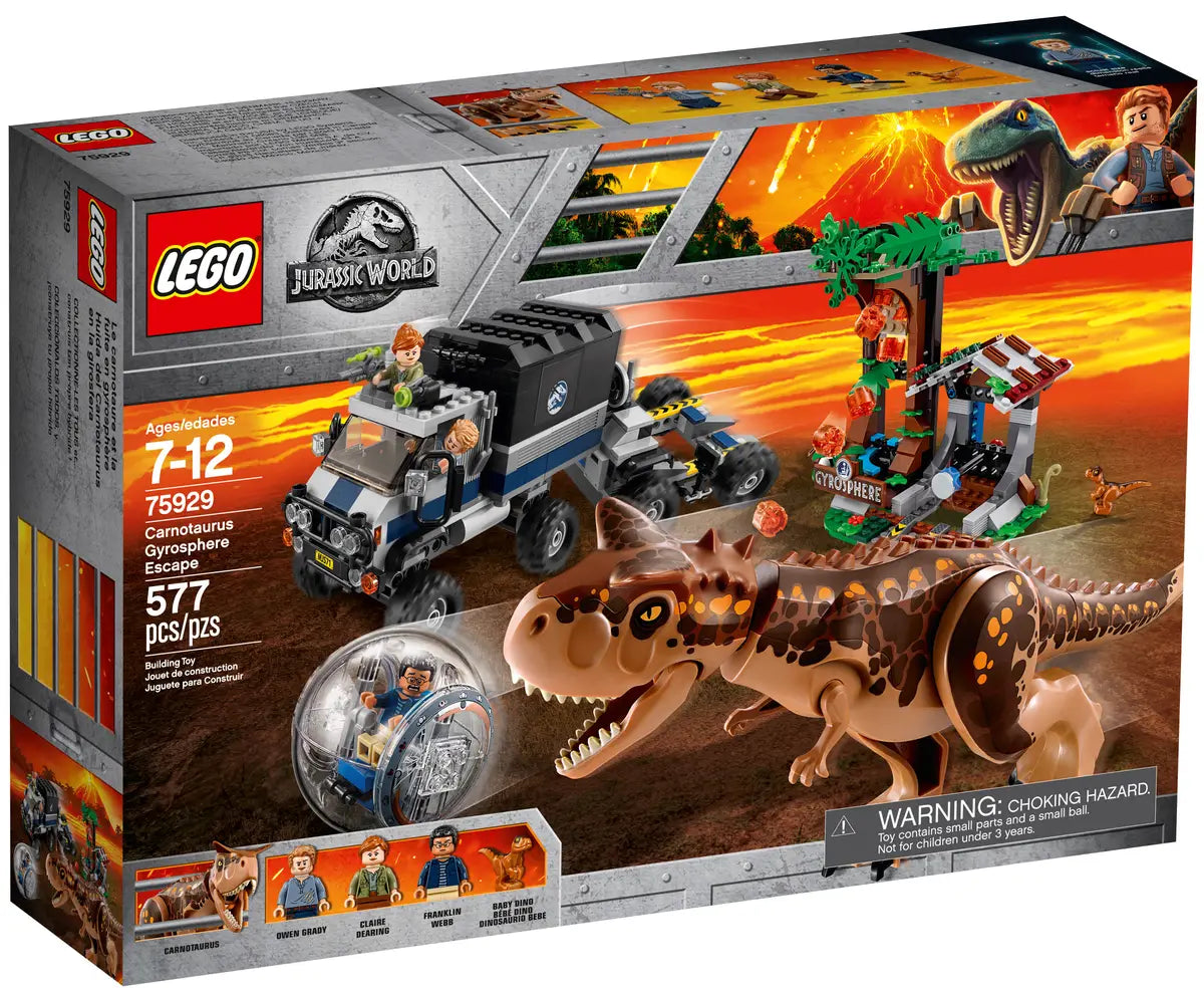 LEGO Jurassic World Carnotaurus Gyrosphere Escape 75929