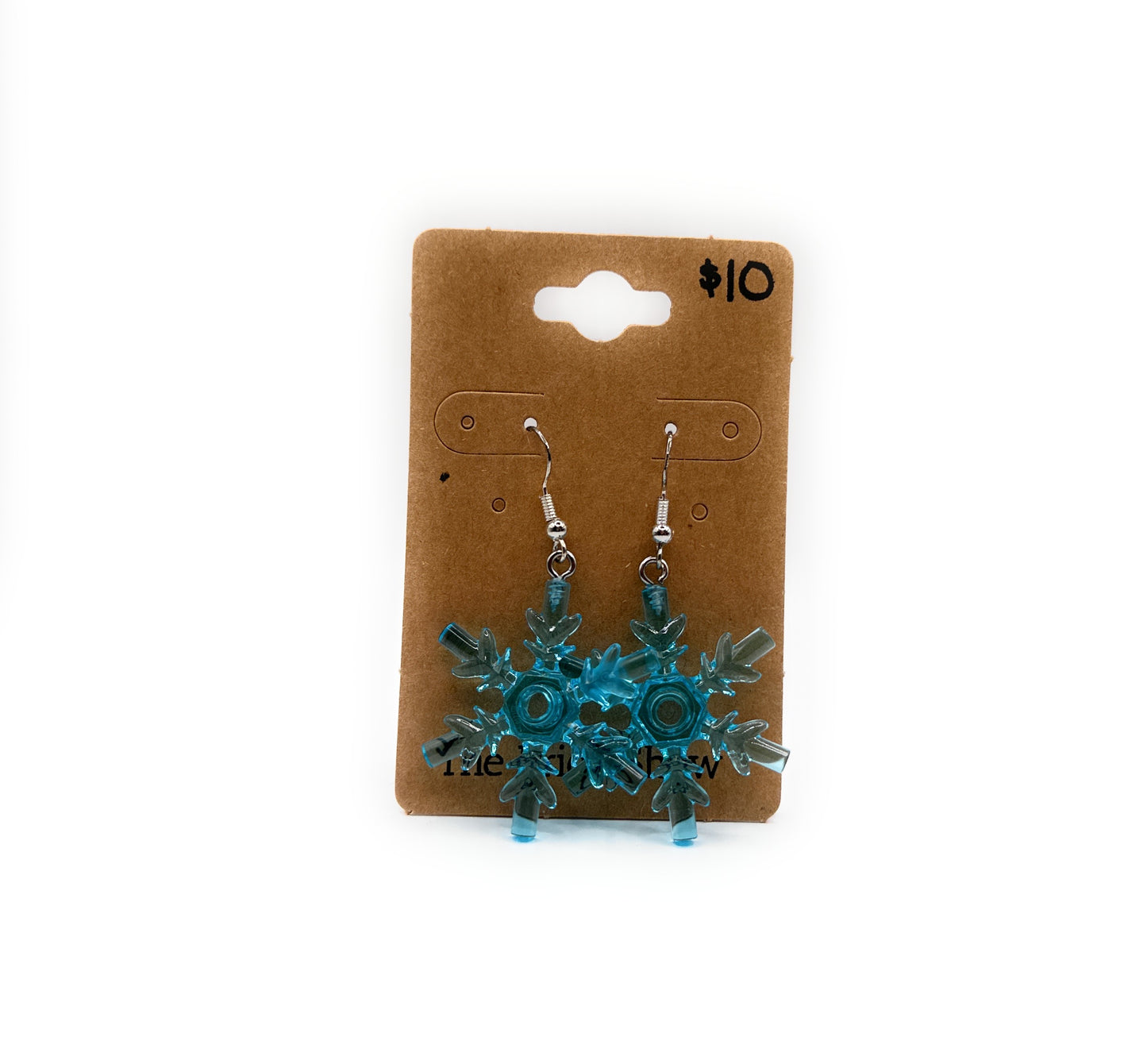 Snowflake Earrings made from LEGO Parts