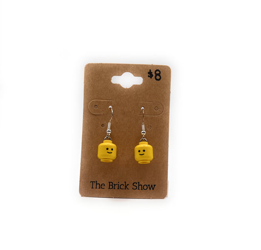 Standard Minifigure Head Earrings made from LEGO Parts