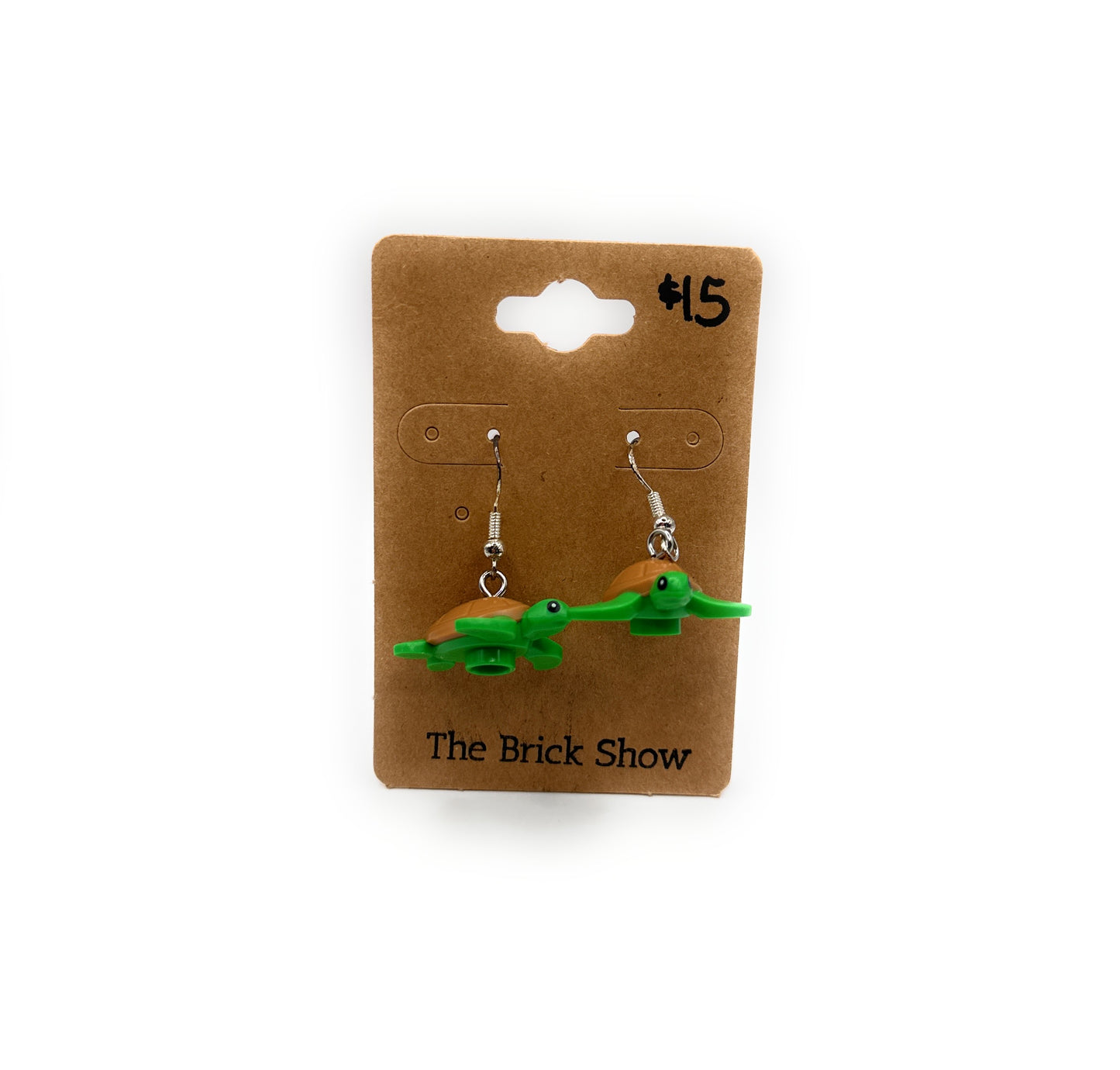 Sea Turtle Earrings made from LEGO Parts