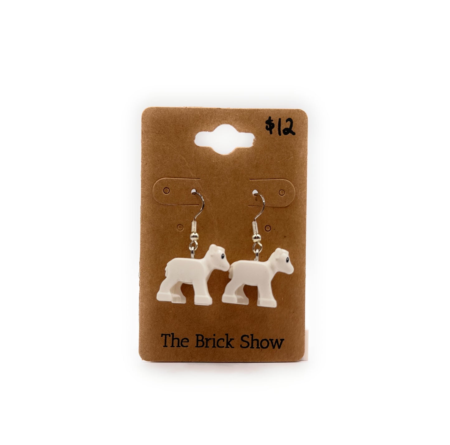 Sheep Earrings made from LEGO Parts