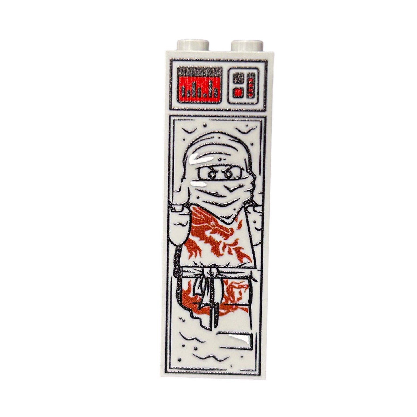 Red Ninja in Carbonite (1x2x5 Brick)