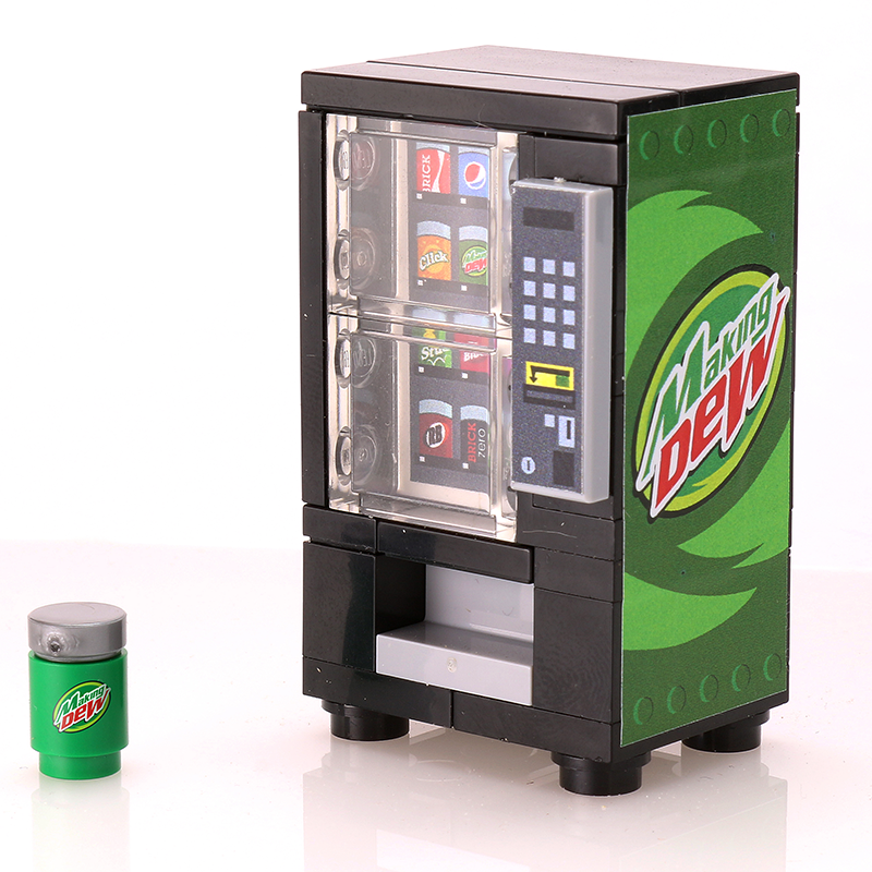 Making Dew - B3 Customs Soda Vending Machine made using LEGO parts