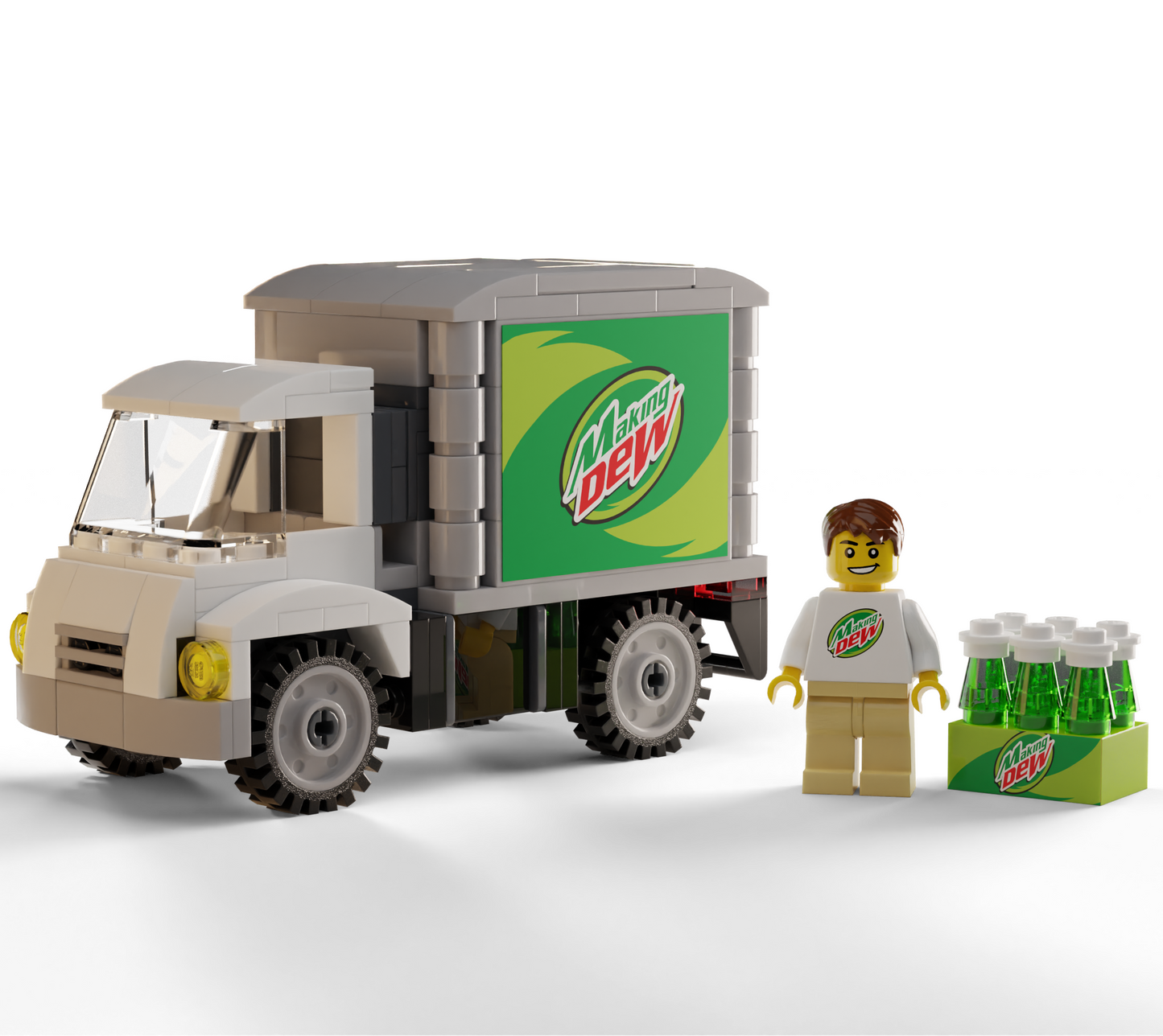 Making Dew Soda Delivery Truck with Minifig