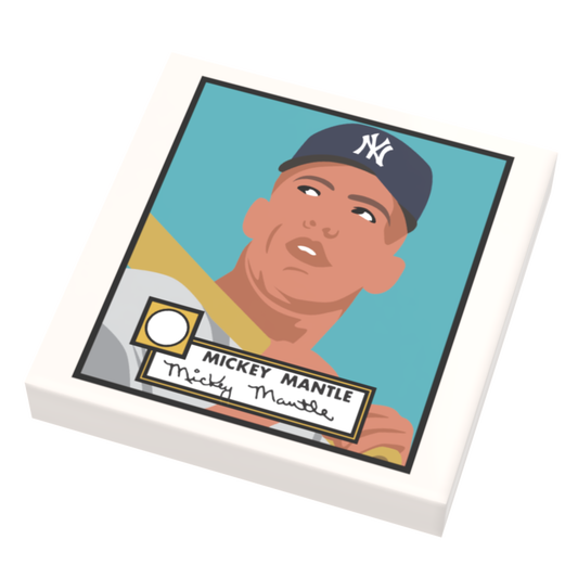 Mickey Mantle Baseball Card (2x2 Tile)