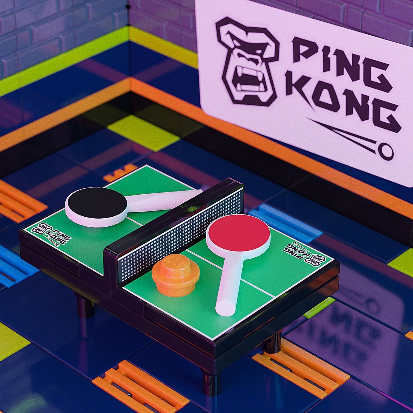 Ping Kong - Custom Ping Pong Table made using LEGO parts - B3 Customs