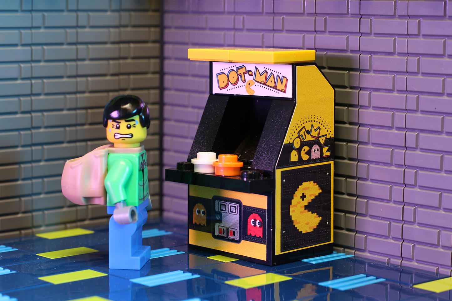 B3 Customs® Dot-Man Arcade Machine made using LEGO parts